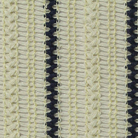 Navy Vertical-Stripe Warp Knit, Poly-Cotton