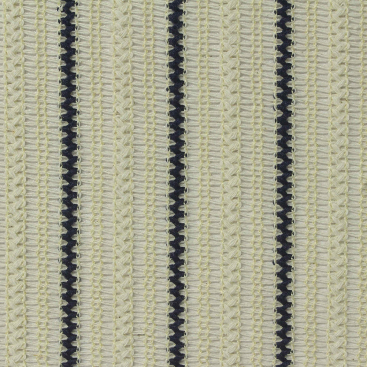 Navy Vertical-Stripe Warp Knit, Poly-Cotton