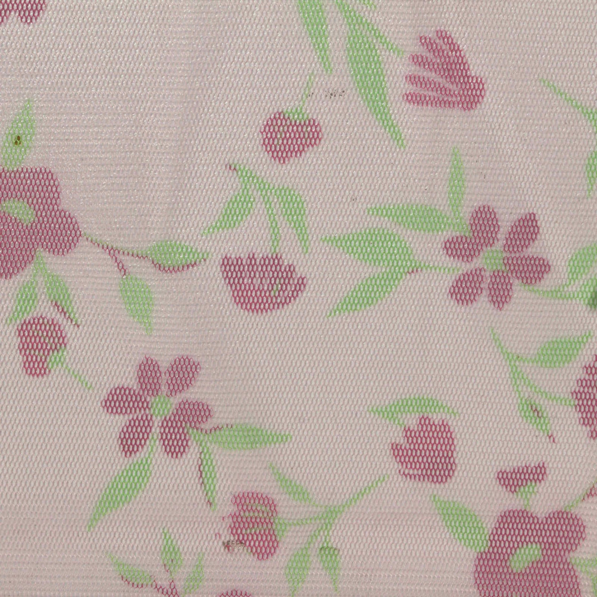 Pink Flowers Mesh, Polyester