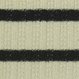 Black Horizontal-Stripe Rib Knit, Cotton-Poly