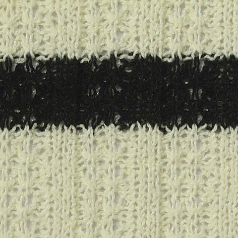 Black Horizontal-Stripe Rib Knit, Cotton-Poly, 240 gsm