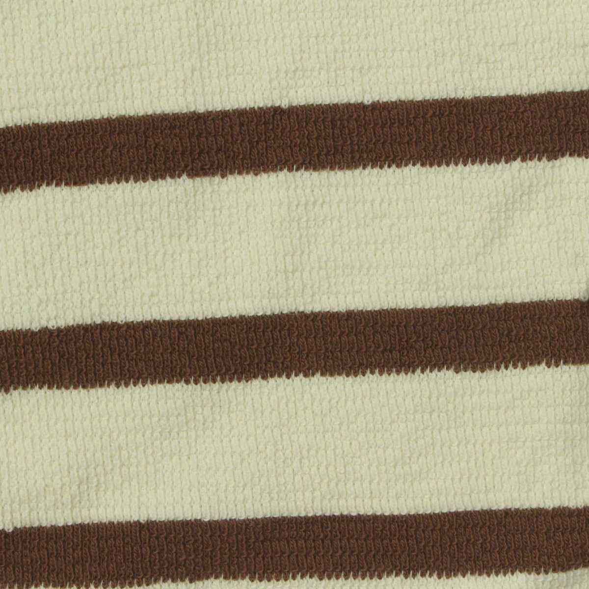 Brown Horizontal-Stripe French Terry, Cotton