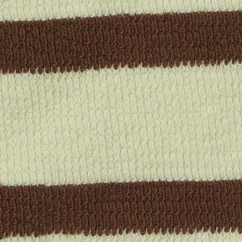 Brown Horizontal-Stripe French Terry, Cotton