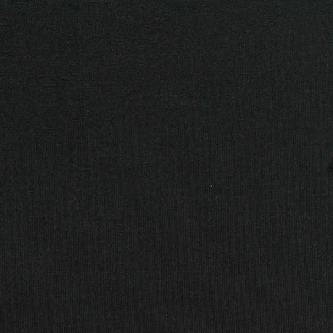 Washed Polyester Modal Stretch Scuba Knit Fabric, 320 gsm, 150 cm — Black