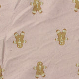 Printed Polyester Stretch Rib Knit Fabric, 240 gsm, 160 cm — Pink