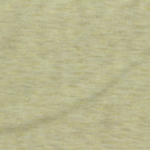 Pale Yellow-Green Marl Rib Knit, Viscose