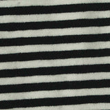 Black Horizontal-Stripe Jersey Knit, Cotton — texture
