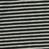 Black Horizontal-Stripe Jersey Knit, Cotton