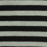 Black Horizontal-Stripe Scuba Knit, Viscose-Poly