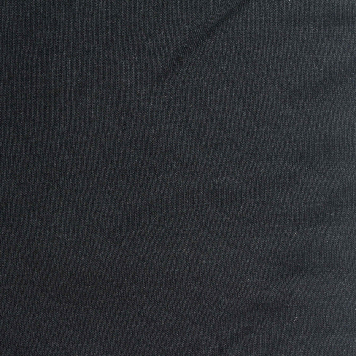 Brushed Polyester Cotton Stretch Knit Fabric, 330 gsm, 155 cm — Black