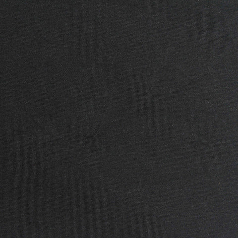 Cotton Nylon Stretch Ponte Knit Fabric, 265 gsm, 160 cm — Black