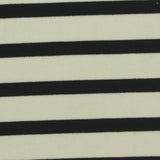 Black Horizontal-Stripe Scuba Knit, Modal-Poly