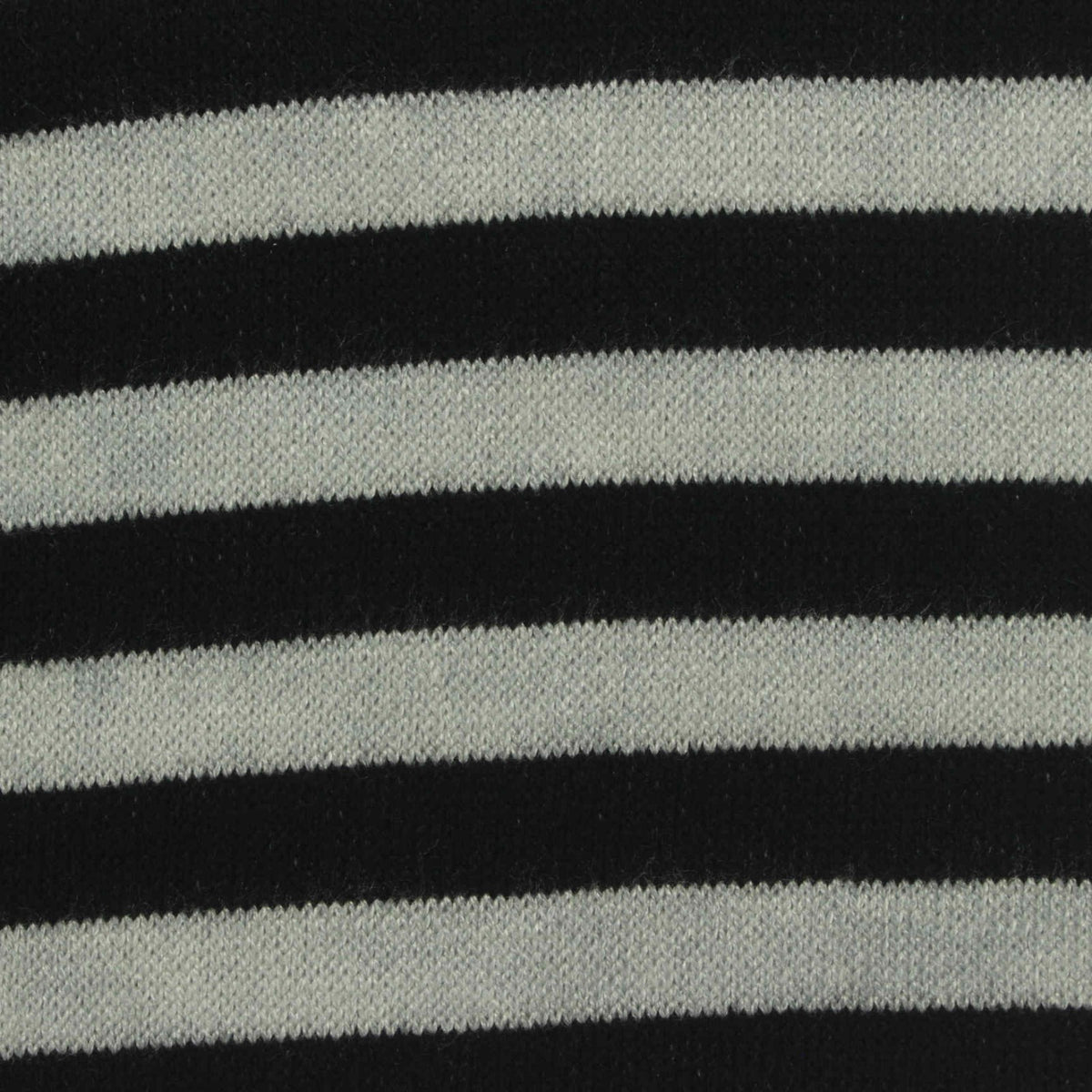 Black Horizontal-Stripe Scuba Knit, Viscose-Poly, 350 gsm, 168 cm