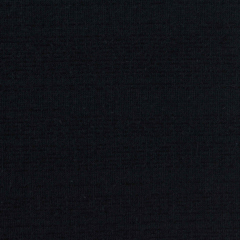 Cotton Polyester Blend Stretch Rib Knit Fabric, 265 gsm, 168 cm — Black