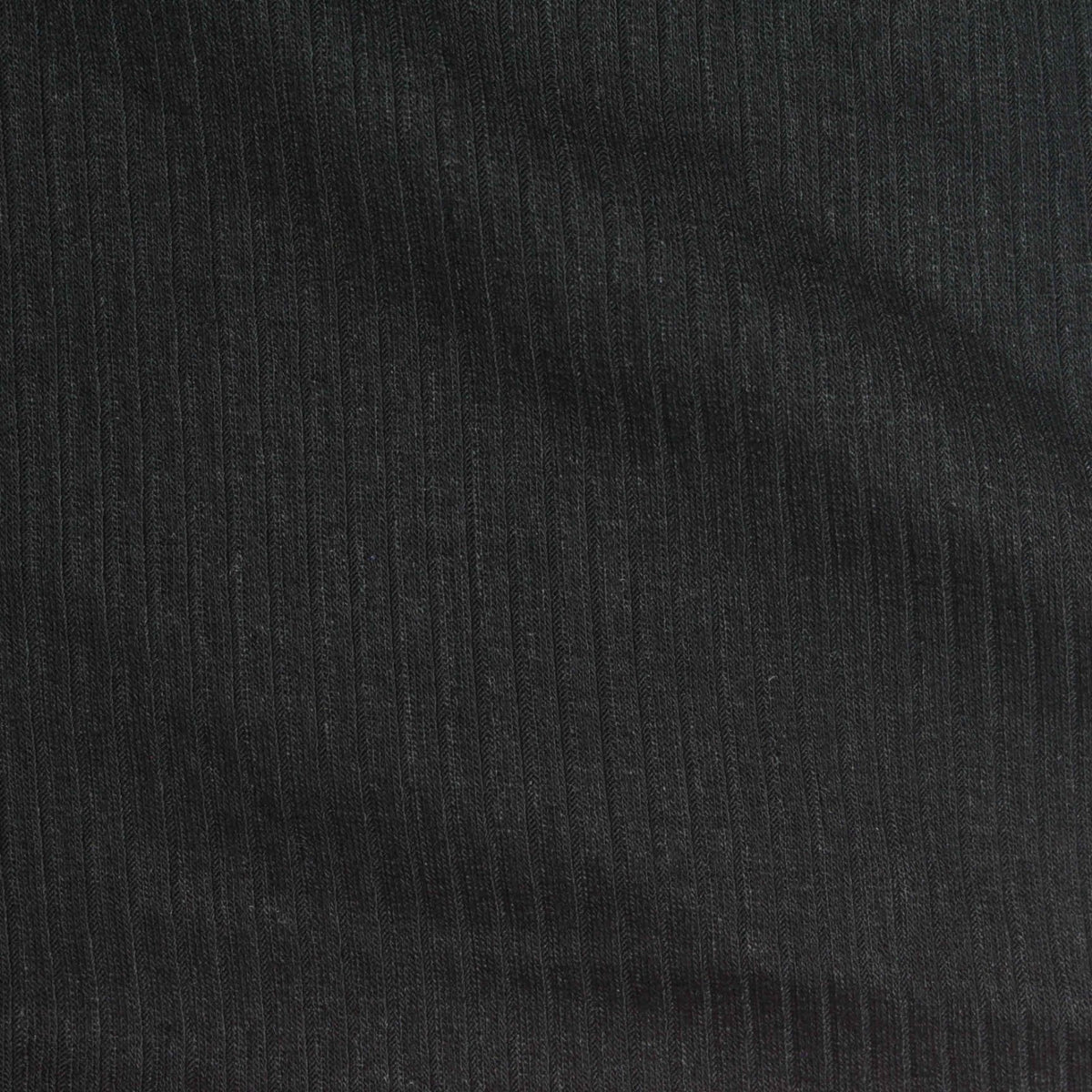 Viscose Stretch Rib Knit Fabric, 310 gsm, 124 cm — Black