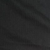 Viscose Stretch Rib Knit Fabric, 310 gsm, 124 cm — Black