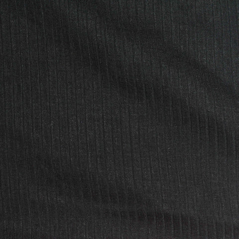 Viscose Stretch Rib Knit Fabric, 310 gsm, 124 cm — Black