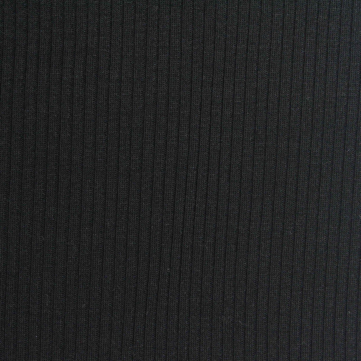Black Ribbed Rib Knit, Poly-Viscose