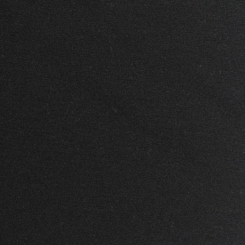 Viscose Nylon Stretch Ponte Knit Fabric, 345 gsm, 155 cm — Black, ref EF-266475