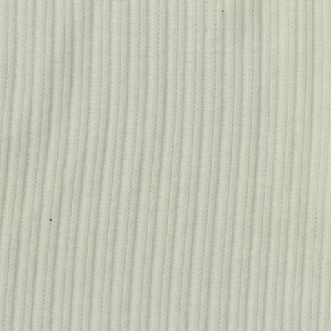 Jacquard Cotton Polyester Stretch Rib Knit Fabric, 165 gsm, 120 cm — White