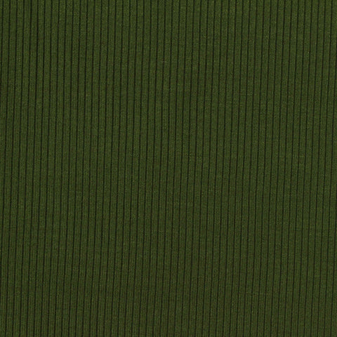 Viscose Stretch Rib Knit Fabric, 270 gsm, 127 cm — Green