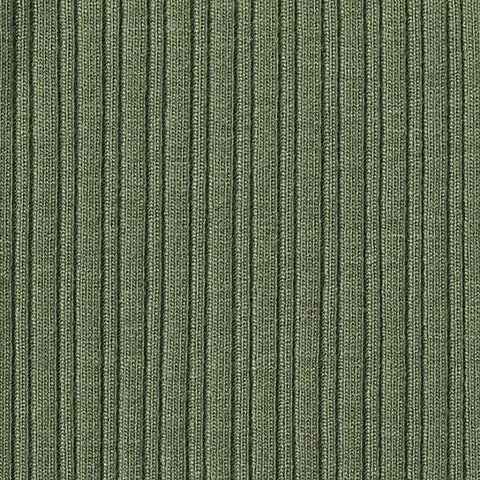 Viscose Stretch Rib Knit Fabric, 310 gsm, 125 cm — Green