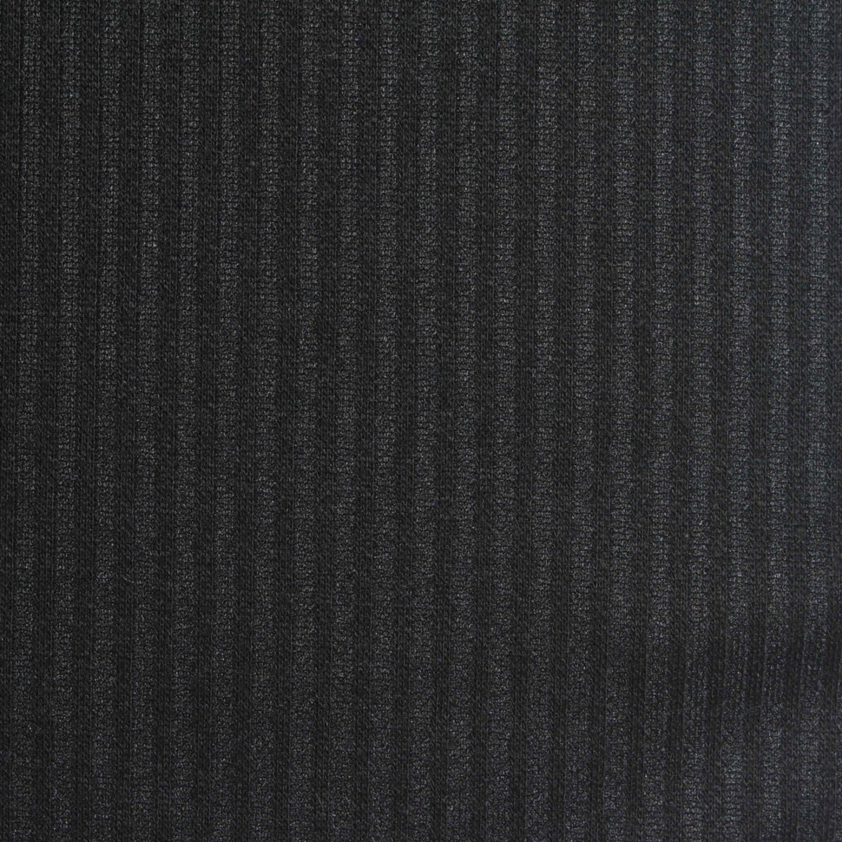 Polyester Viscose Stretch Rib Knit Fabric, 270 gsm, 150 cm — Black