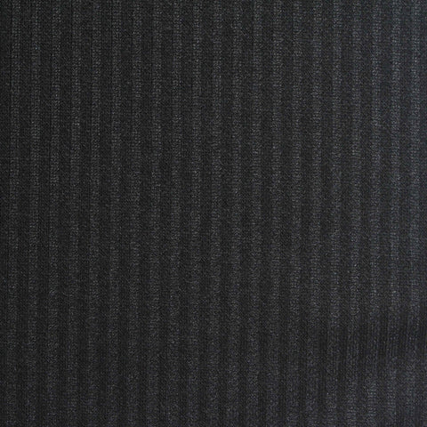 Polyester Viscose Stretch Rib Knit Fabric, 270 gsm, 150 cm — Black