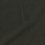 Polyester Viscose Stretch Rib Knit Fabric, 200 gsm, 132 cm — Green