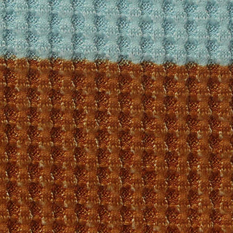 Cream Horizontal-Stripe Waffle Knit, Polyester