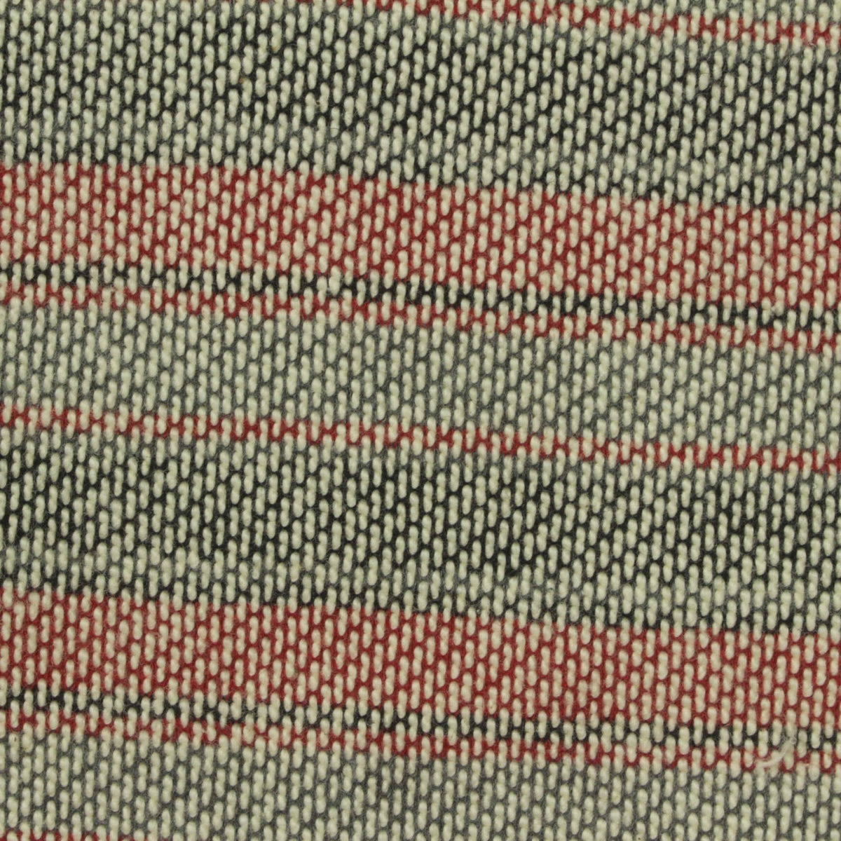 Red Horizontal-Stripe French Terry, Cotton-Poly, 450 gsm