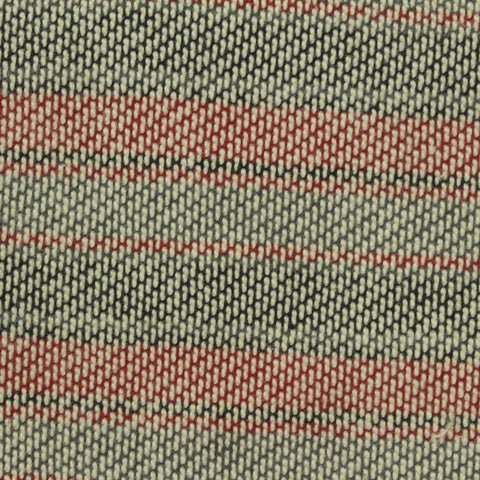 Red Horizontal-Stripe French Terry, Cotton-Poly, 450 gsm