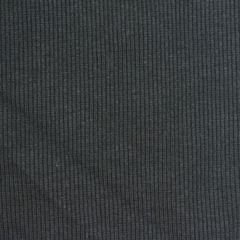 Cotton Polyester Stretch Rib Knit Fabric, 390 gsm, 130 cm — Grey