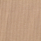 Cotton Stretch Rib Knit Fabric, 280 gsm, 130 cm — Beige — texture