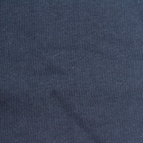 Brushed Cotton Polyester French Terry Fabric, 320 gsm, 165 cm — Navy
