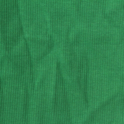 Cotton Polyester Stretch Rib Knit Fabric, 380 gsm, 130 cm — Green, ref EF-266596