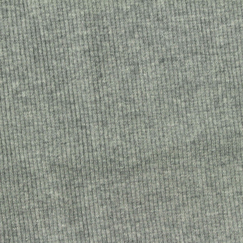 Grey Marl Rib Knit, Cotton, 360 gsm, 105 cm