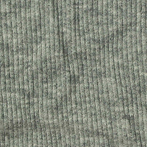 Heathered Grey Marl Rib Knit, Cotton, 140 gsm