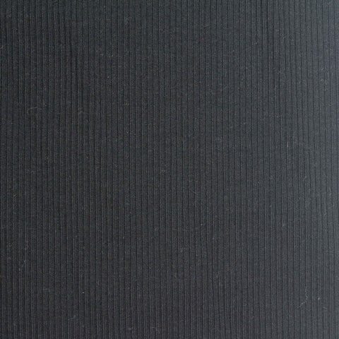 Cotton Stretch Rib Knit Fabric, 260 gsm, 105 cm — Grey