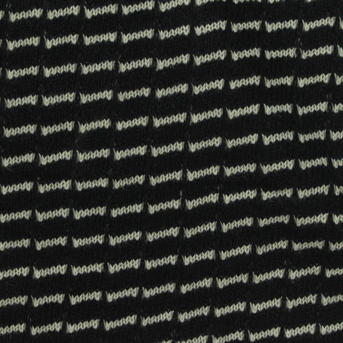 Black Zigzag Jersey Knit, Cotton-Poly