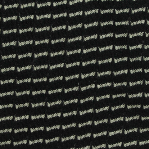 Black Zigzag Jersey Knit, Cotton-Poly