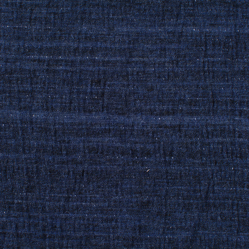 Dark Blue Tone-on-Tone Jersey Knit, Cotton-Poly