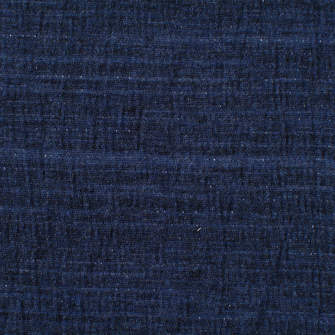 Dark Blue Tone-on-Tone Jersey Knit, Cotton-Poly