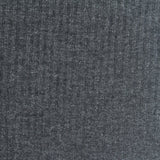 Dark Grey Marl Rib Knit, Cotton-Poly