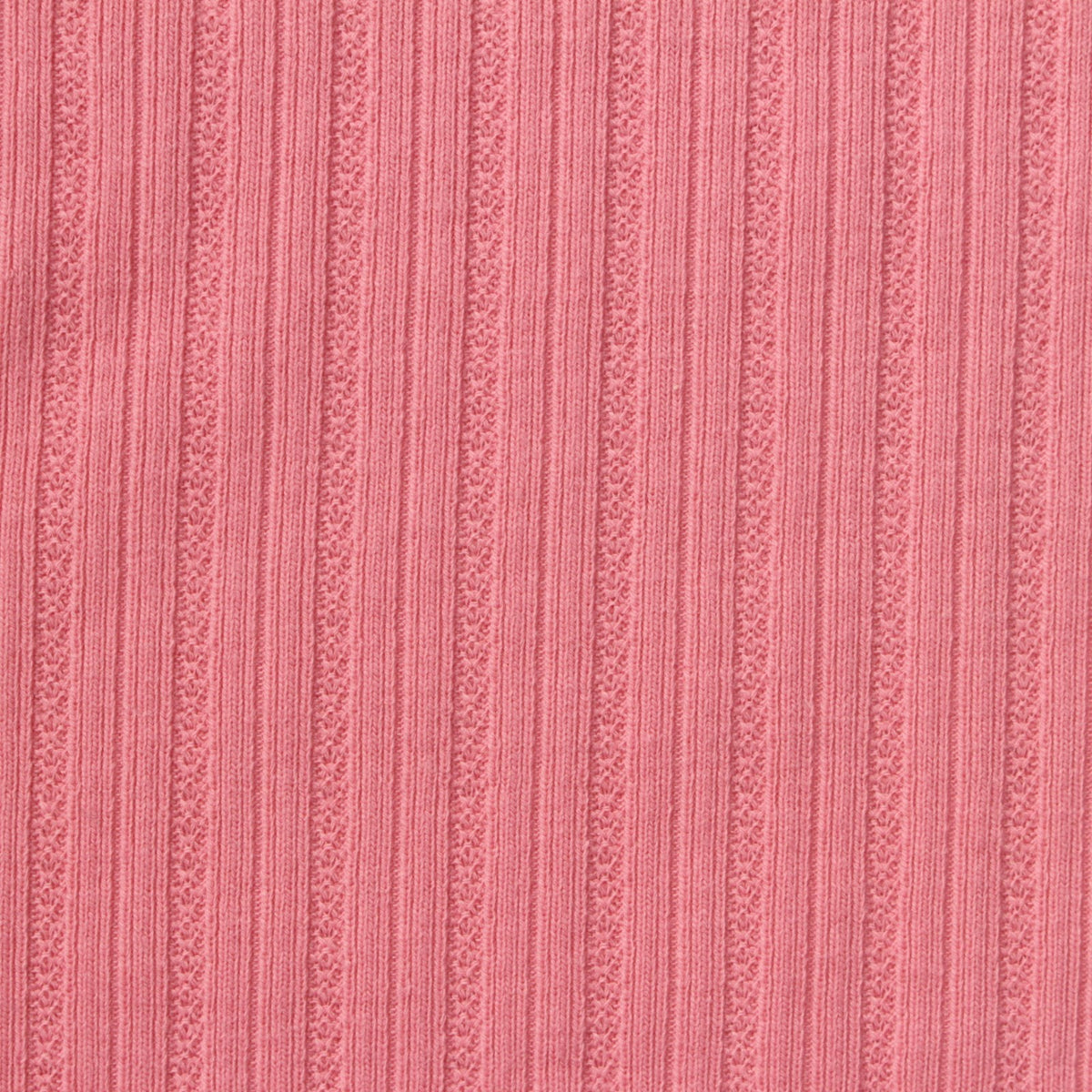 Pink Tone-on-Tone Rib Knit, Cotton-Poly