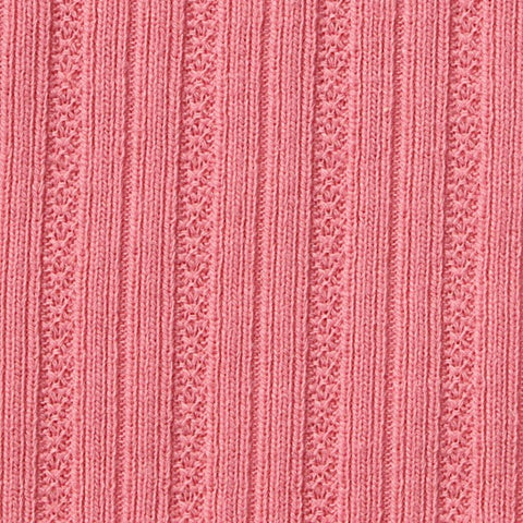 Pink Tone-on-Tone Rib Knit, Cotton-Poly
