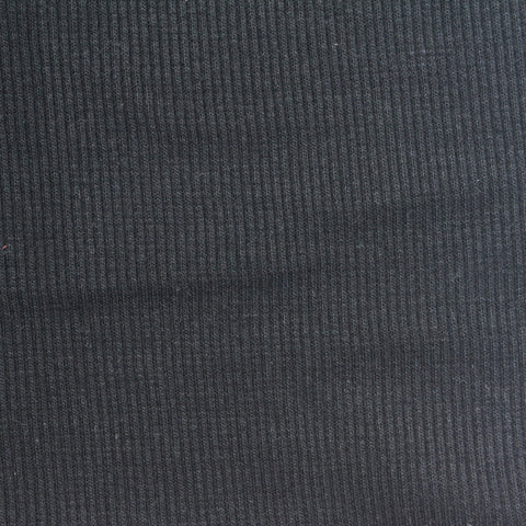 Cotton Polyester Stretch Rib Knit Fabric, 300 gsm, 132 cm — Grey