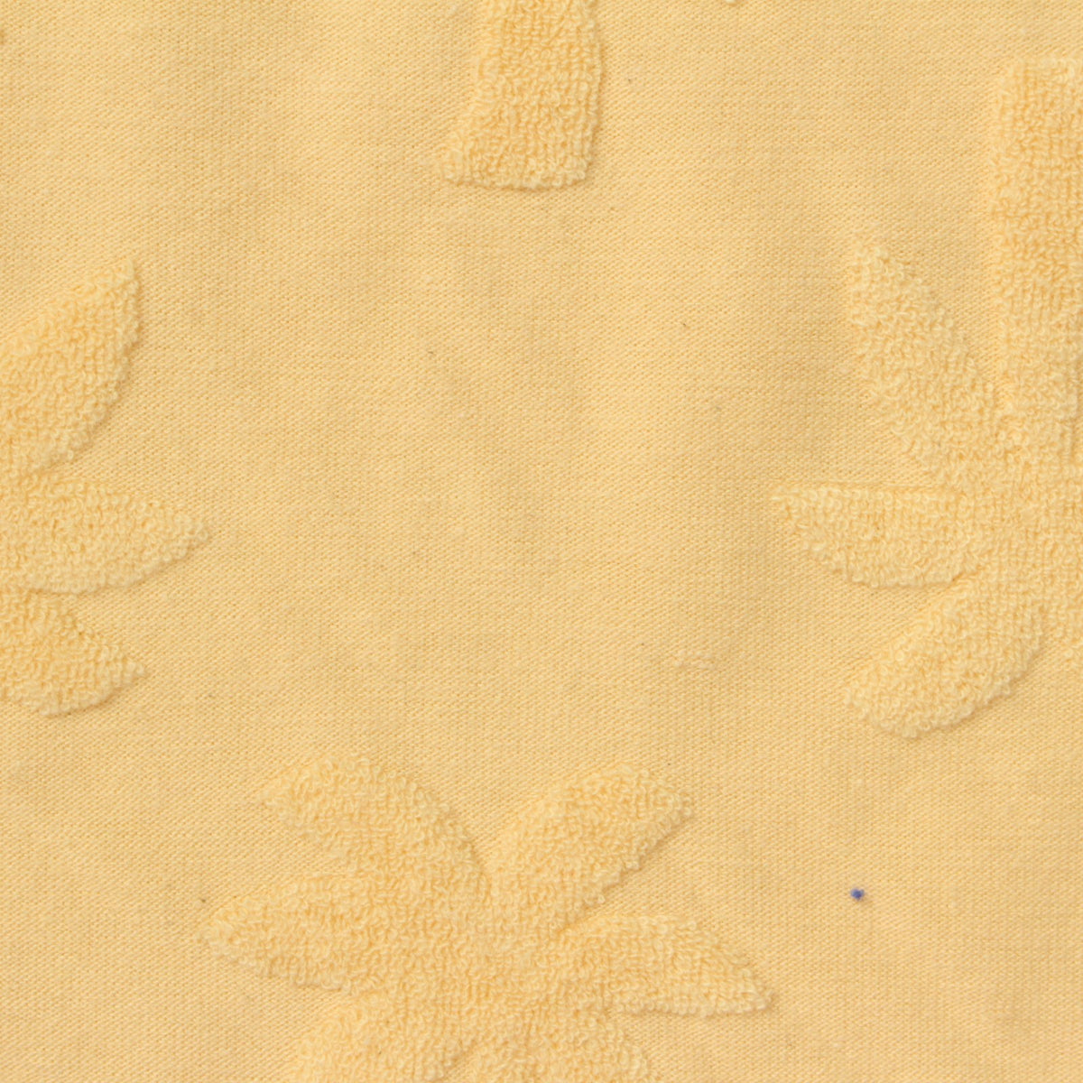 Yellow Leaf French Terry, Poly-Cotton
