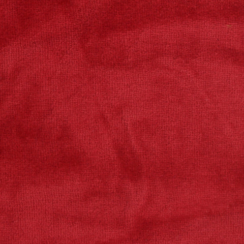 Cotton Polyester Velvet Fabric, 240 gsm, 170 cm — Red