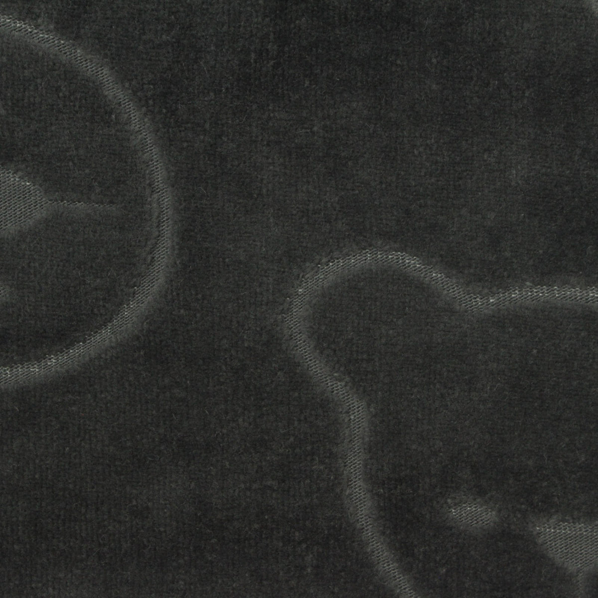 Dark Grey Tone-on-Tone Velvet, Cotton-Poly